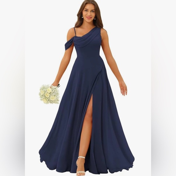Elegant Navy Blue Dress - Picture 1 of 6